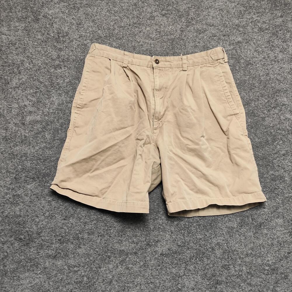 Natural Issue Shorts Mens 36 Beige Pleated Chino Cotton Casual Summer Pockets